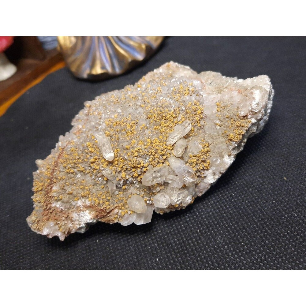 Rare Quartz , Calcite and Stilpnomelane Crystal Cluster from Rocarri Quarry - Picture 2 of 8